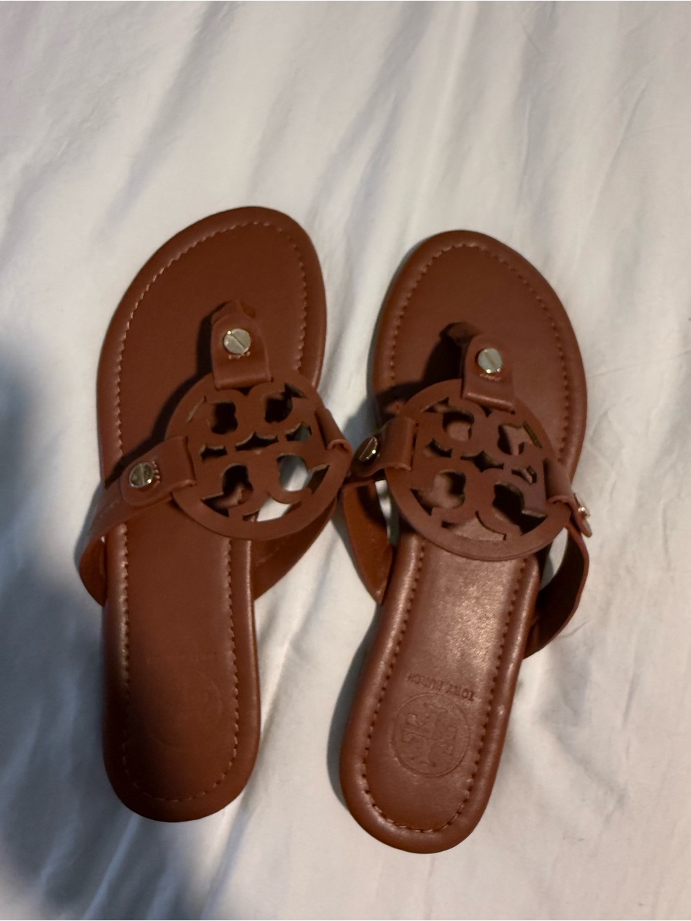 Brown Leather-Inspired Women's Sandals